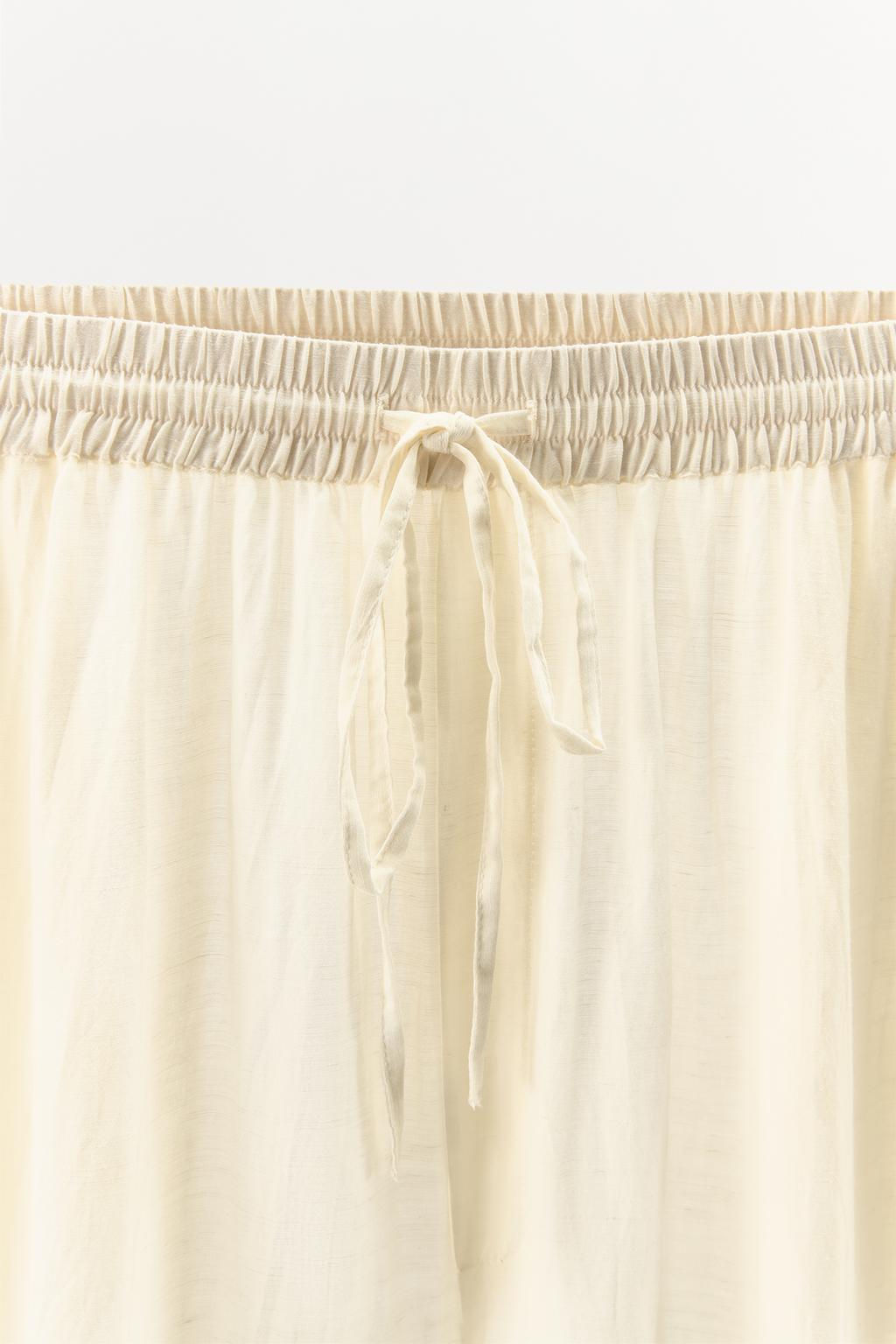 TROUSERS WITH LACE TRIM, BEADING AND EMBROIDERY - Zara фото 5