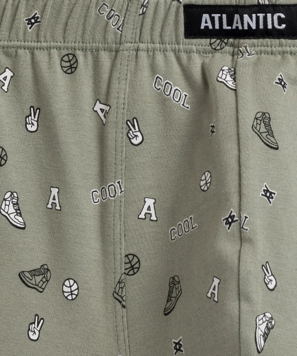 ATLANTIC 3MH-188 Трусы шорты Cool - набор 3 шт. светлый хаки + черный + голубой  фото 2
