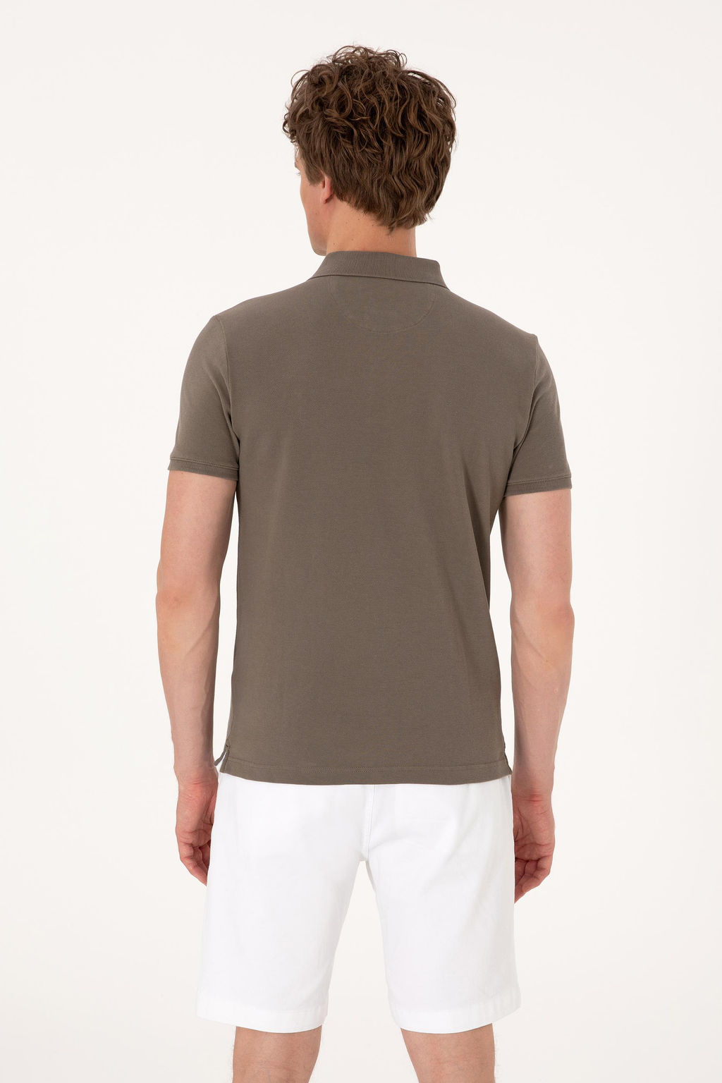 Erkek Slim Fit Polo Yaka Vizon Basic Ti__rt Sepette S_rpriz _ndirim - U.s. polo assn фото 5