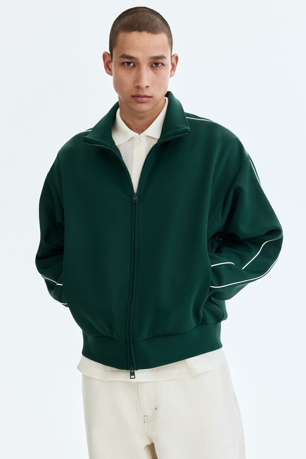 Chaqueta de ch?ndal efecto neopreno Relaxed Fit - H&m фото 3