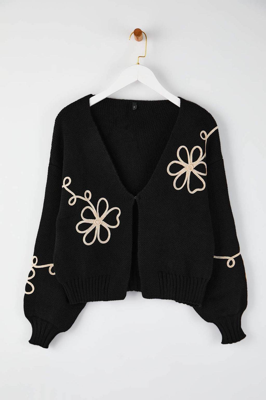 Siyah Nak?s Detayl? V Yaka Triko H?rka TWOAW25HI00291