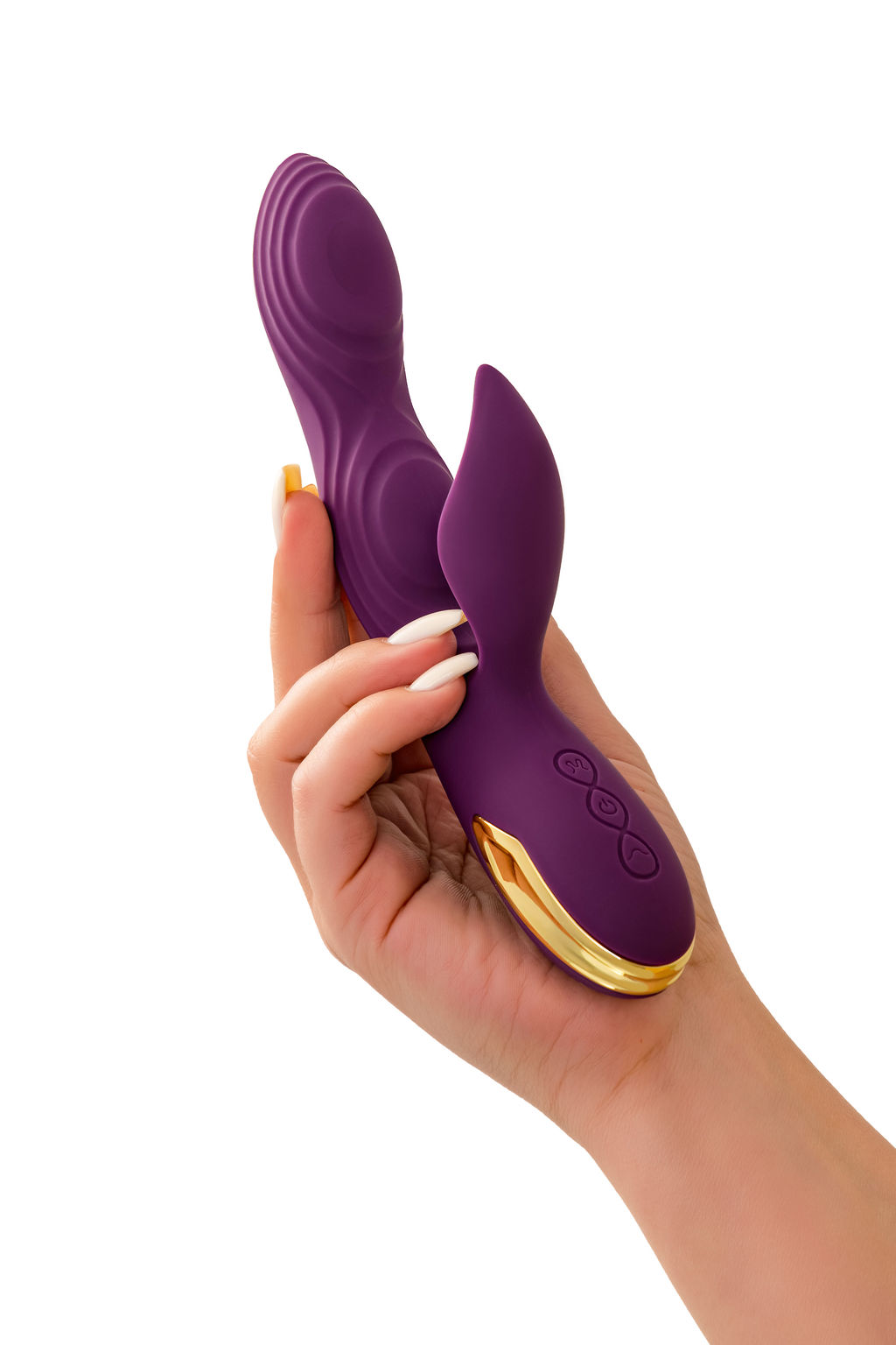 Вибратор с клиторальным стимулятором LEroina Octar, силикон, фиолетовый, 24,5 см