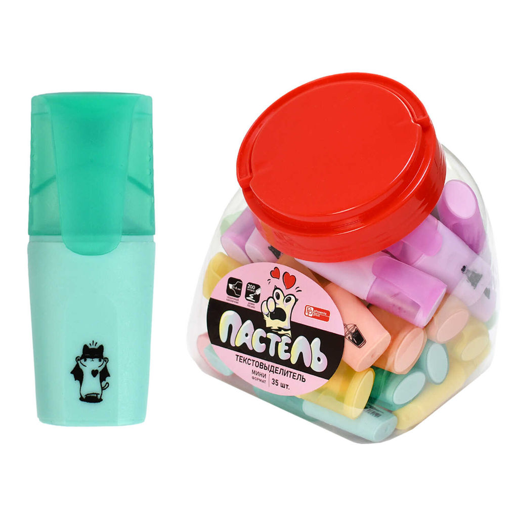 Цена за 35 шт. Текстовыделитель арт. 69646 / 35 ВЛЮБЛЕННЫЙ КОТ