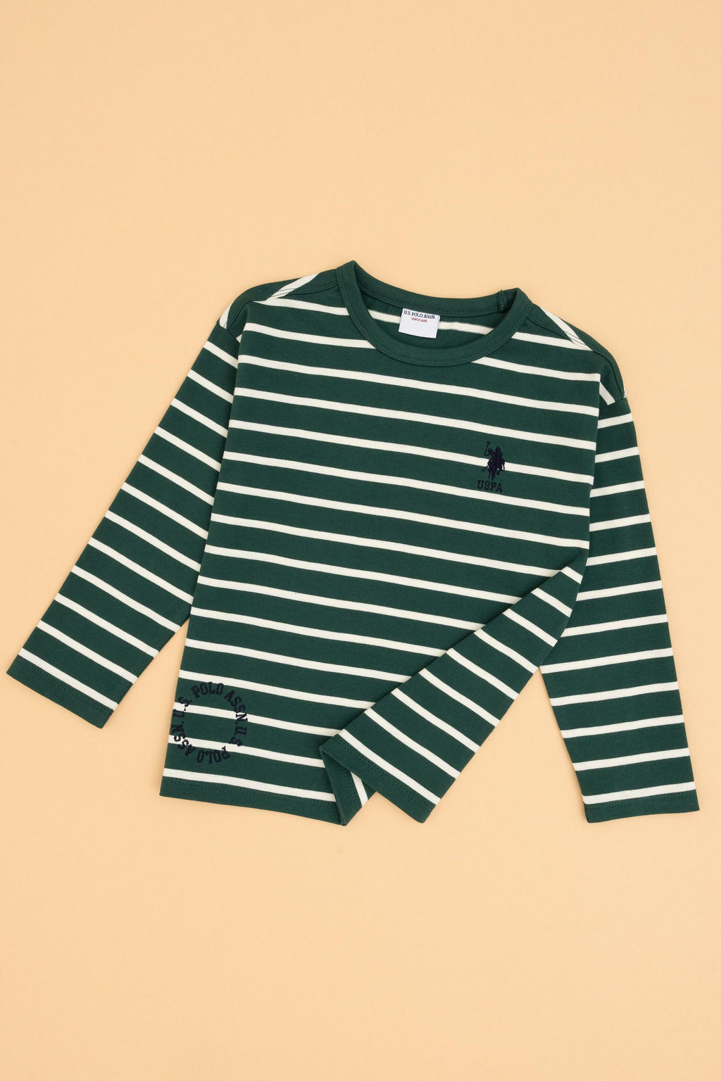 Erkek _ocuk Koyu Ye_il Bisiklet Yaka Sweatshirt