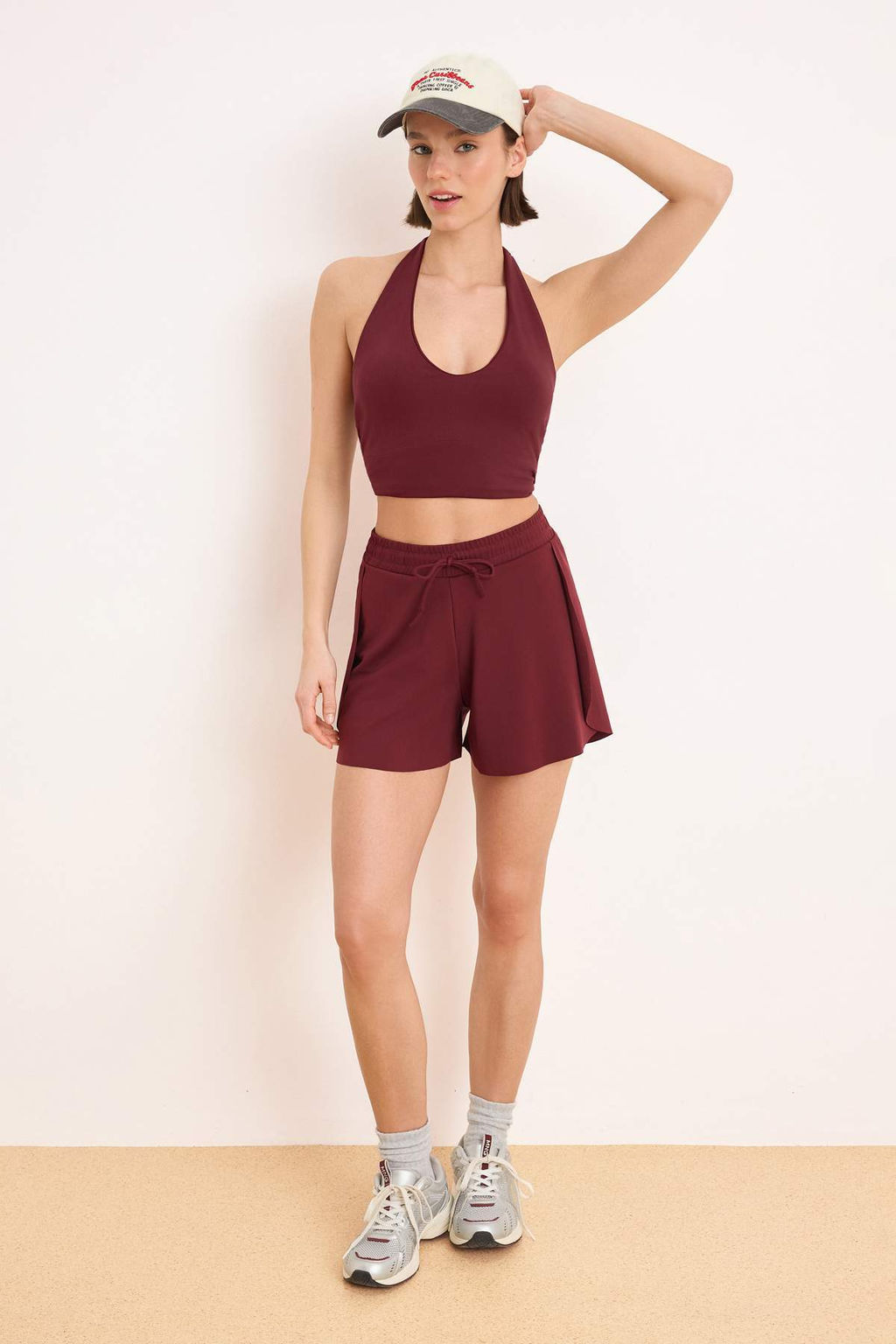 Bordo Dalg?c/Scuba Kumas 2 Katmanl? Ici Sortlu Cepli Orme Spor Sort THMSS26SR00004 - Trendyolmilla фото 2