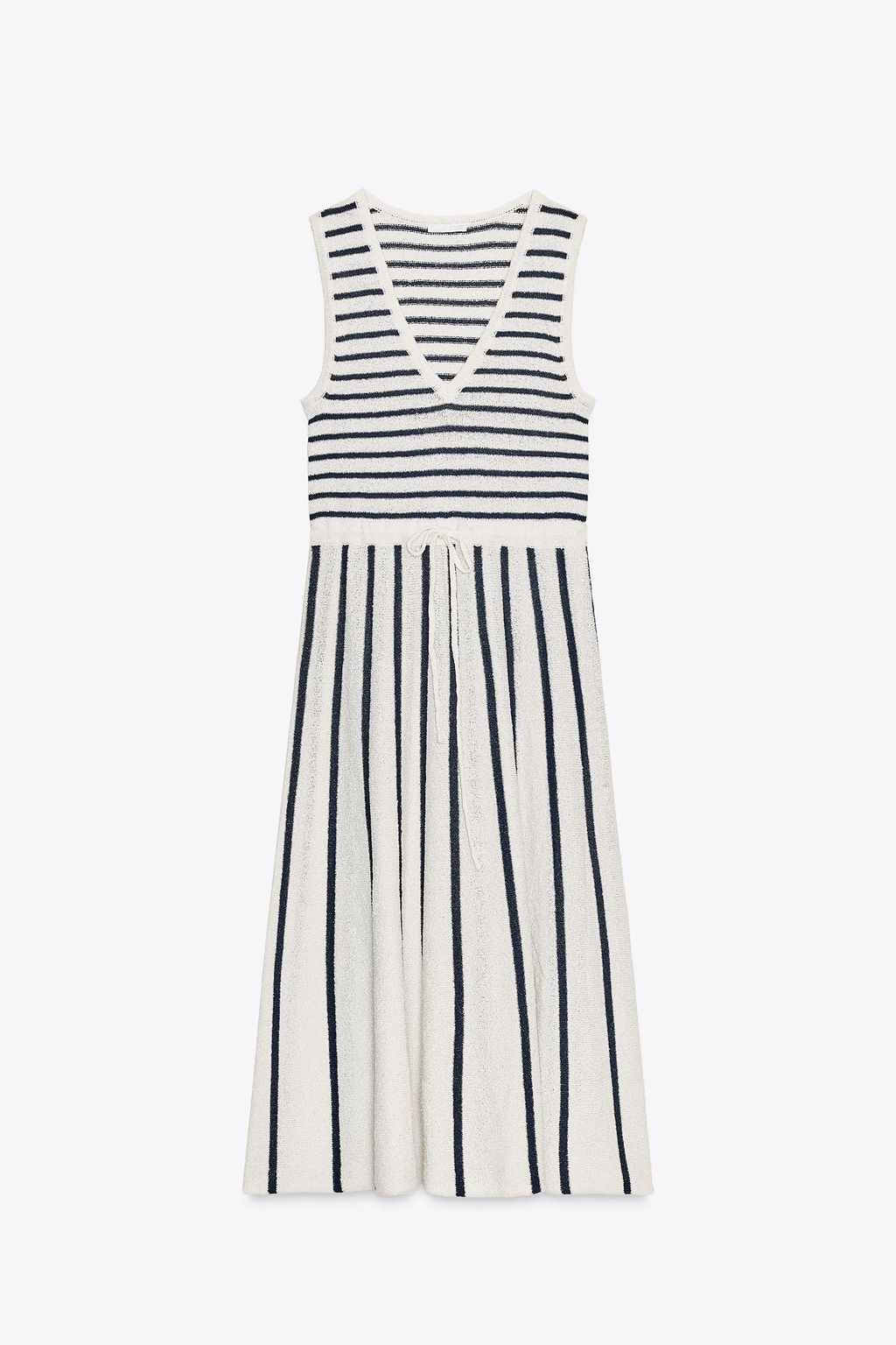 STRIPED CUT-OUT KNIT DRESS - Zara фото 10