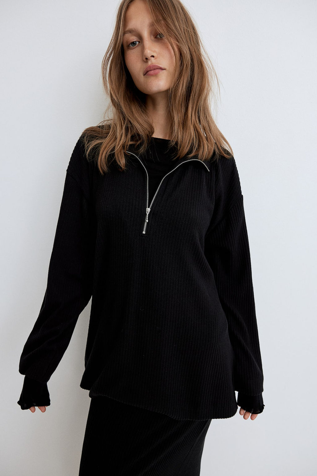 Top de canale con media cremallera - H&m фото 2