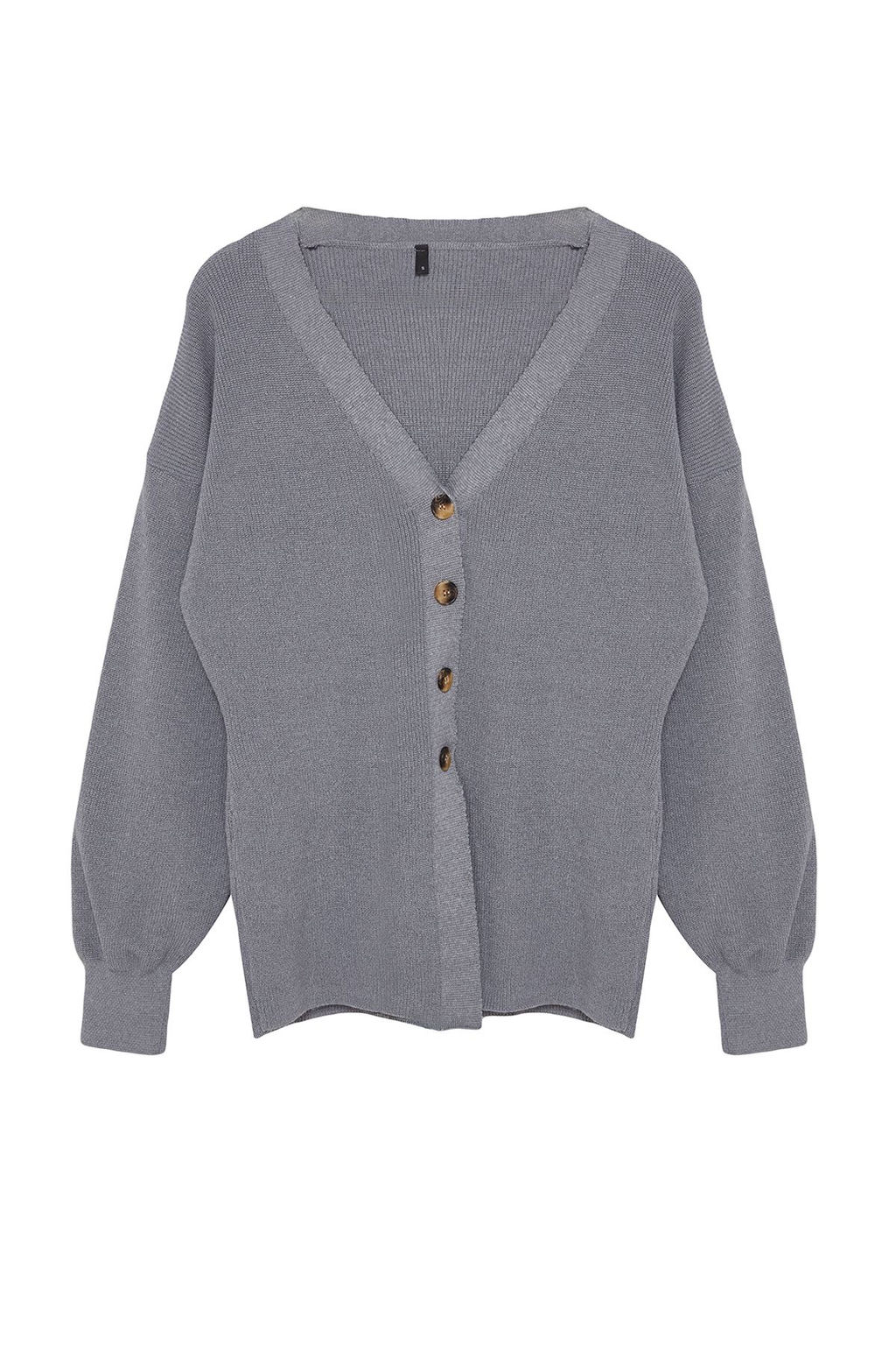 Gri V Yaka Triko H?rka TWOAW25HI00107 - Trendyolmilla фото 6