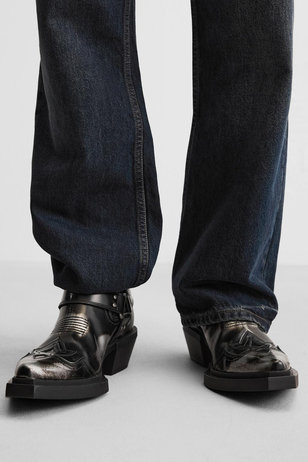 LEATHER COWBOY BOOTS - Zara фото 3