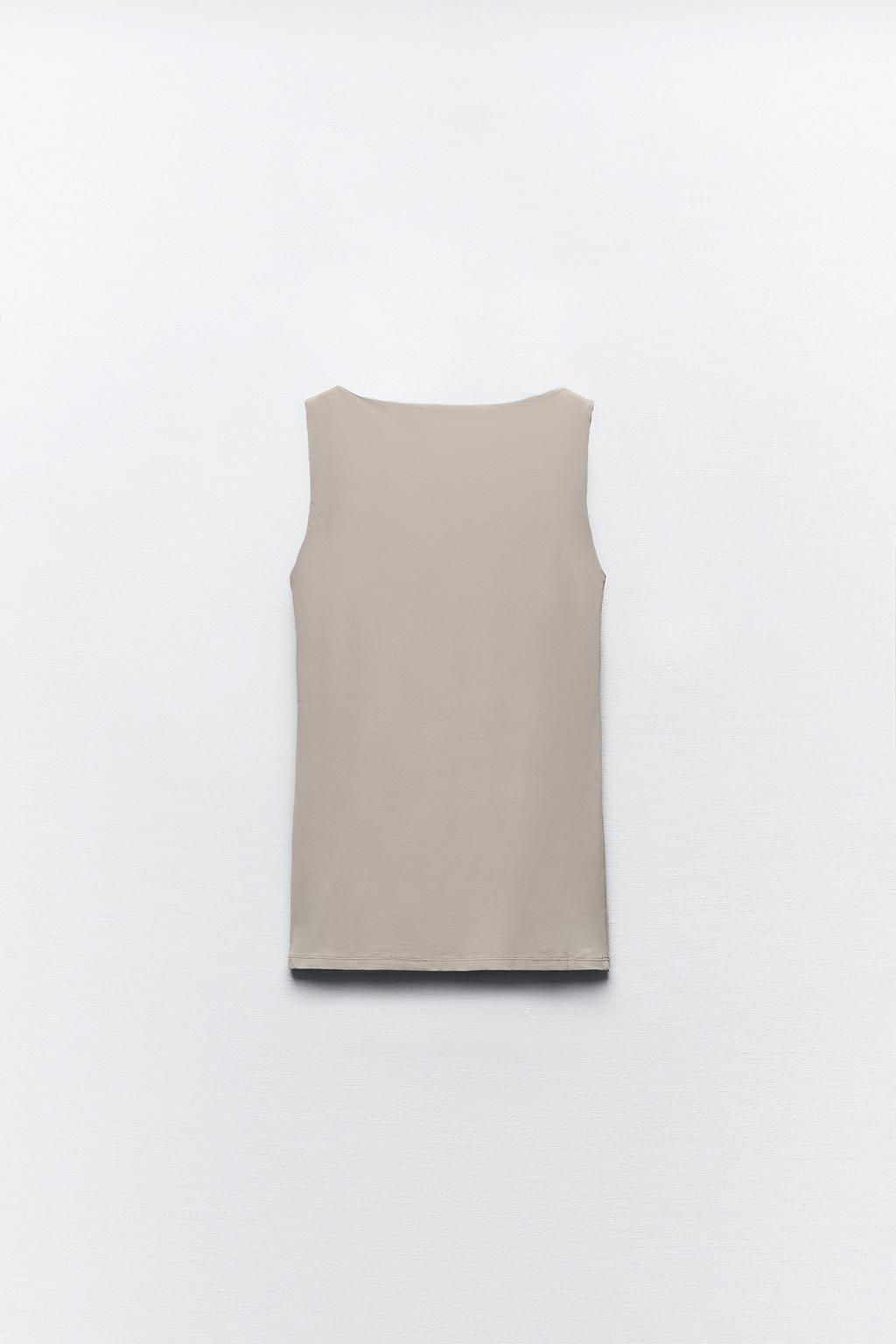 POLYAMIDE TOP WITH WIDE STRAPS - Zara фото 37