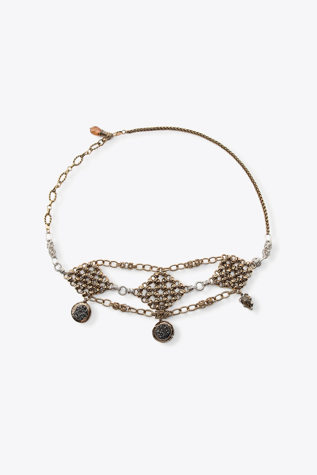 METAL BELT WITH RHOMBUS AND MEDALS - Zara фото 4