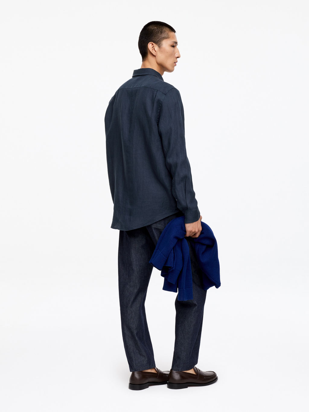 Camisa de lino de corte regular - H&m фото 3