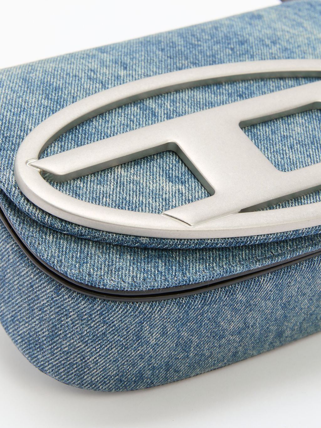 Женская сумка на плечо из денима DIESEL 1DR Артикул 4285075, синий  фото 4