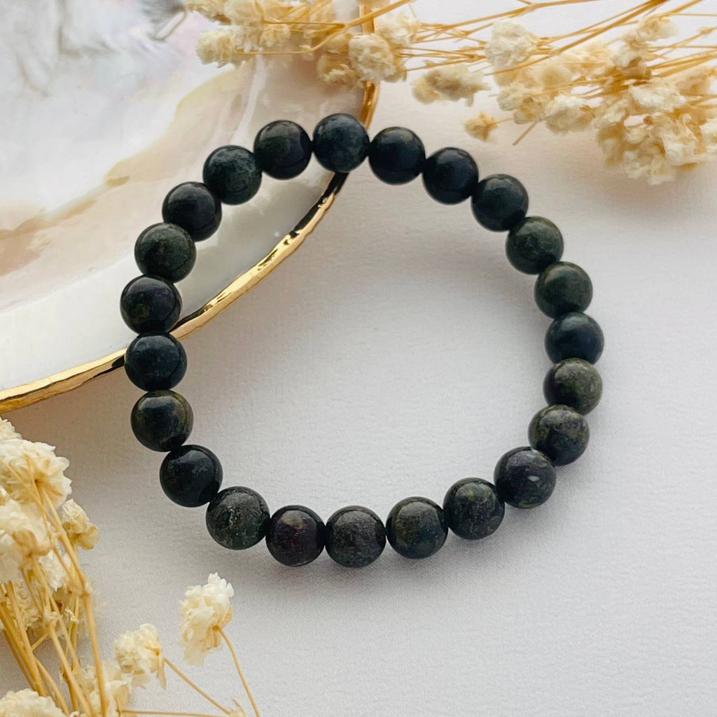 Браслет из зеленой Яшмы (Кровь дракона) 18,5 см