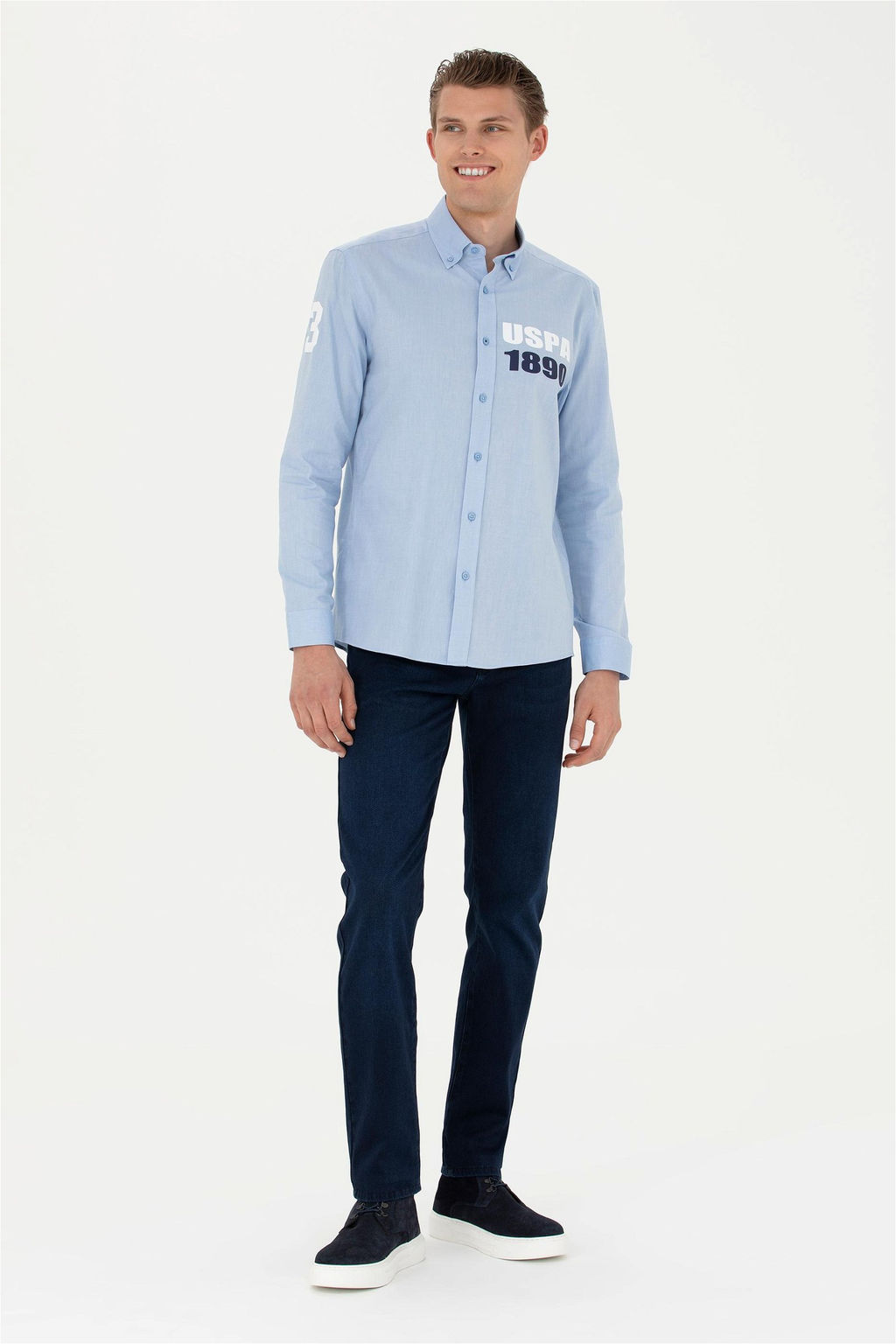 Мужские темно-синие джинсовые брюки - U.s. polo assn фото 8