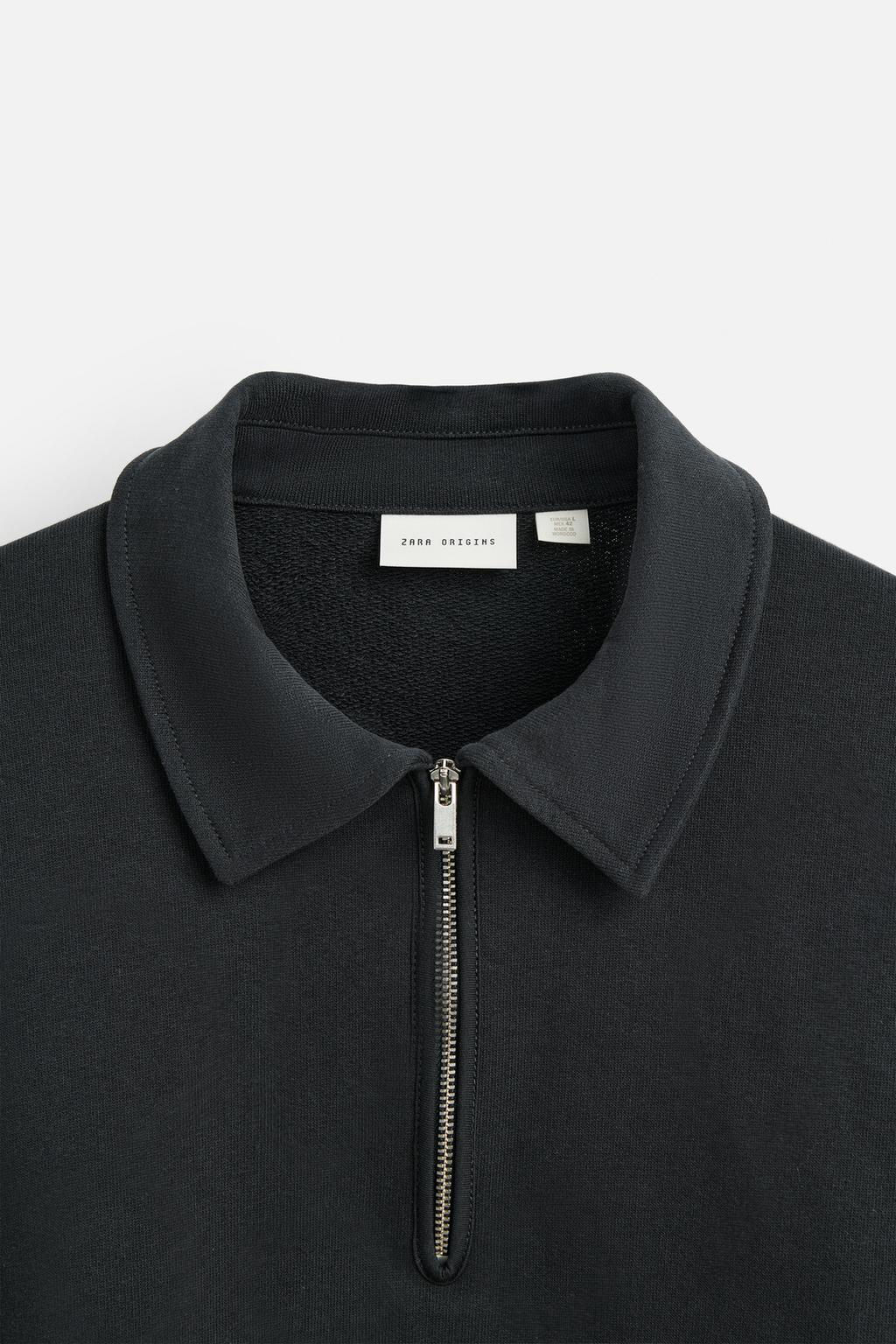POLO SWEATSHIRT WITH ZIP - Zara фото 17