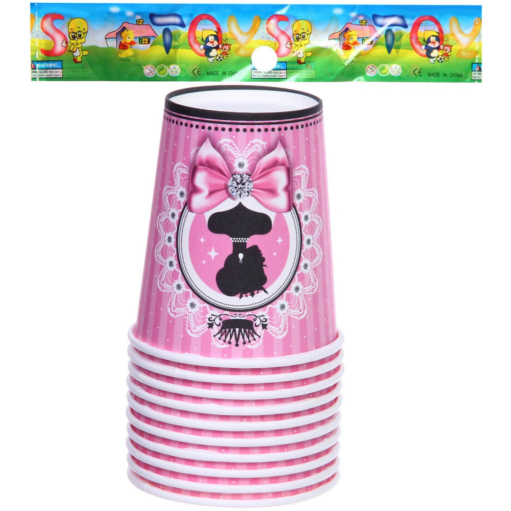 Стакан бумажный 0,2л в наборе 10 шт "Очаровательный образ"