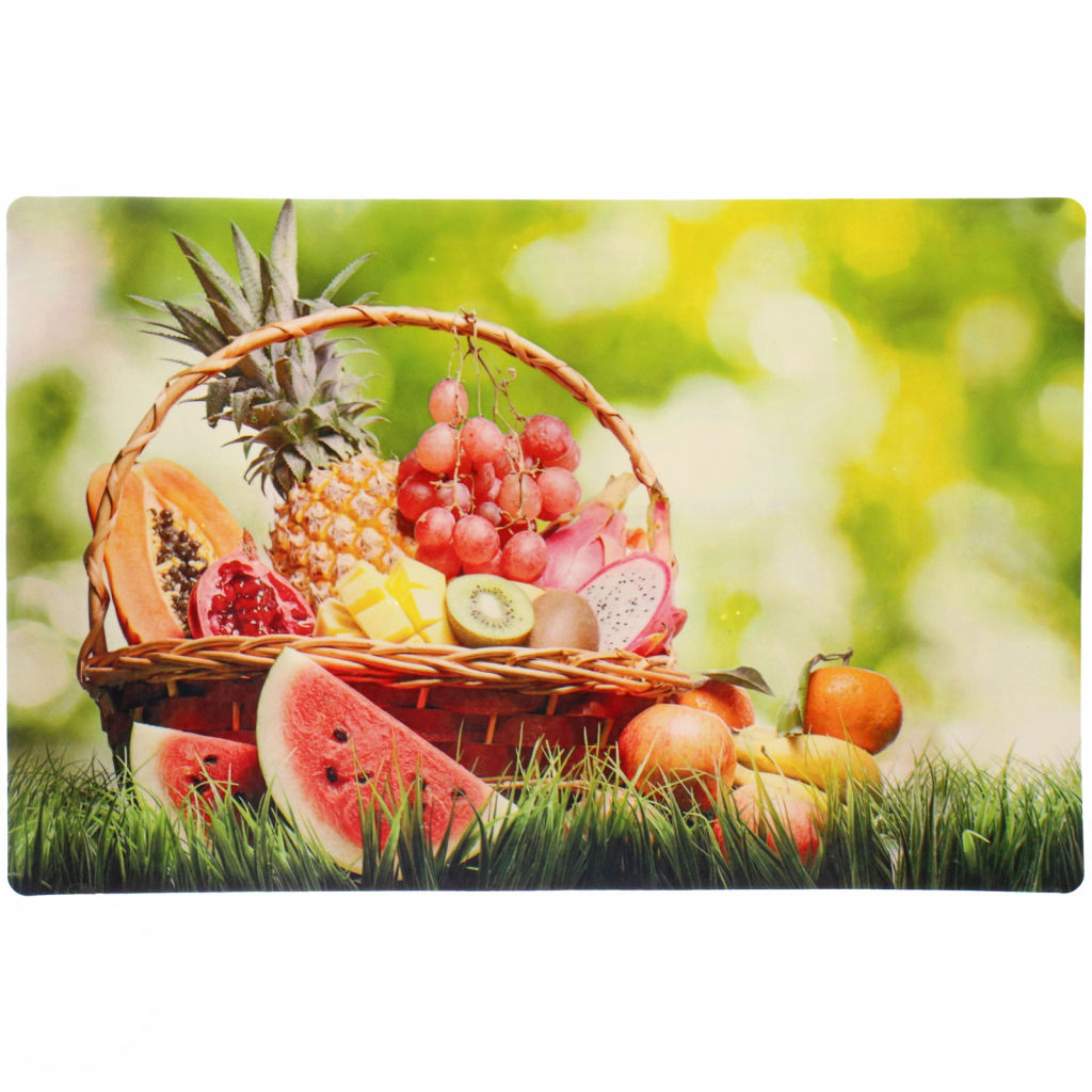 Цена за 3 шт. Салфетка на стол 42*27см в наборе 4шт "Фруктовая корзинка"