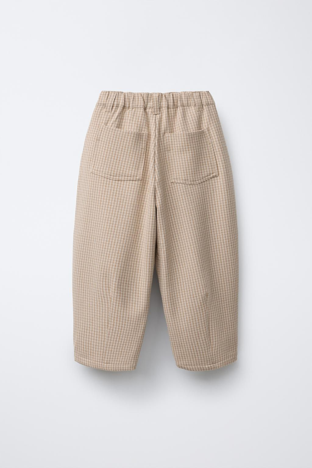 CHECKED PLEATED TROUSERS - Zara фото 2