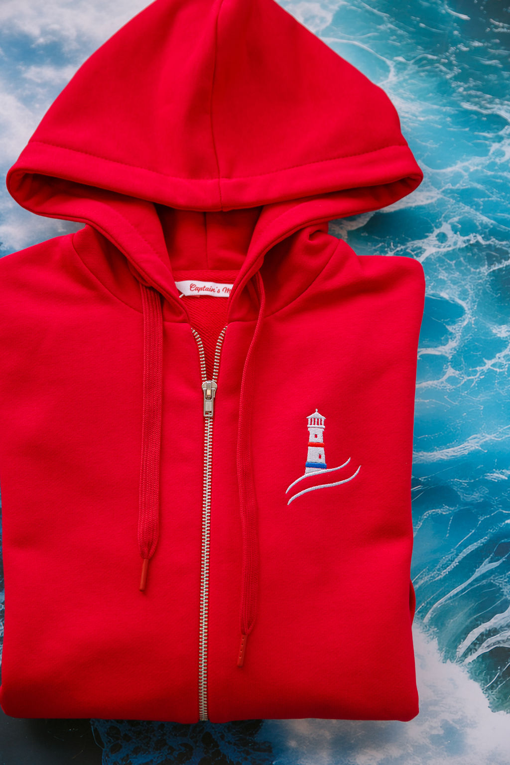 Толстовка на молнии мужская Lighthouse Red - Captain's mate фото 9