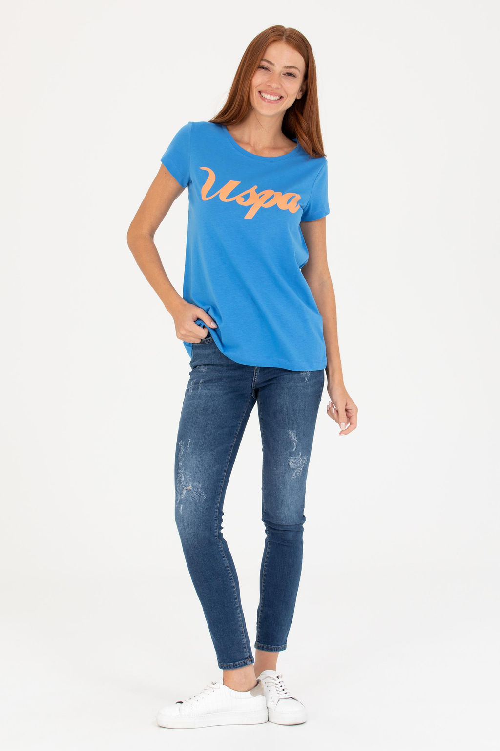 Женская футболка Saks с круглым вырезом Неожиданная скидка в корзине - U.s. polo assn фото 11
