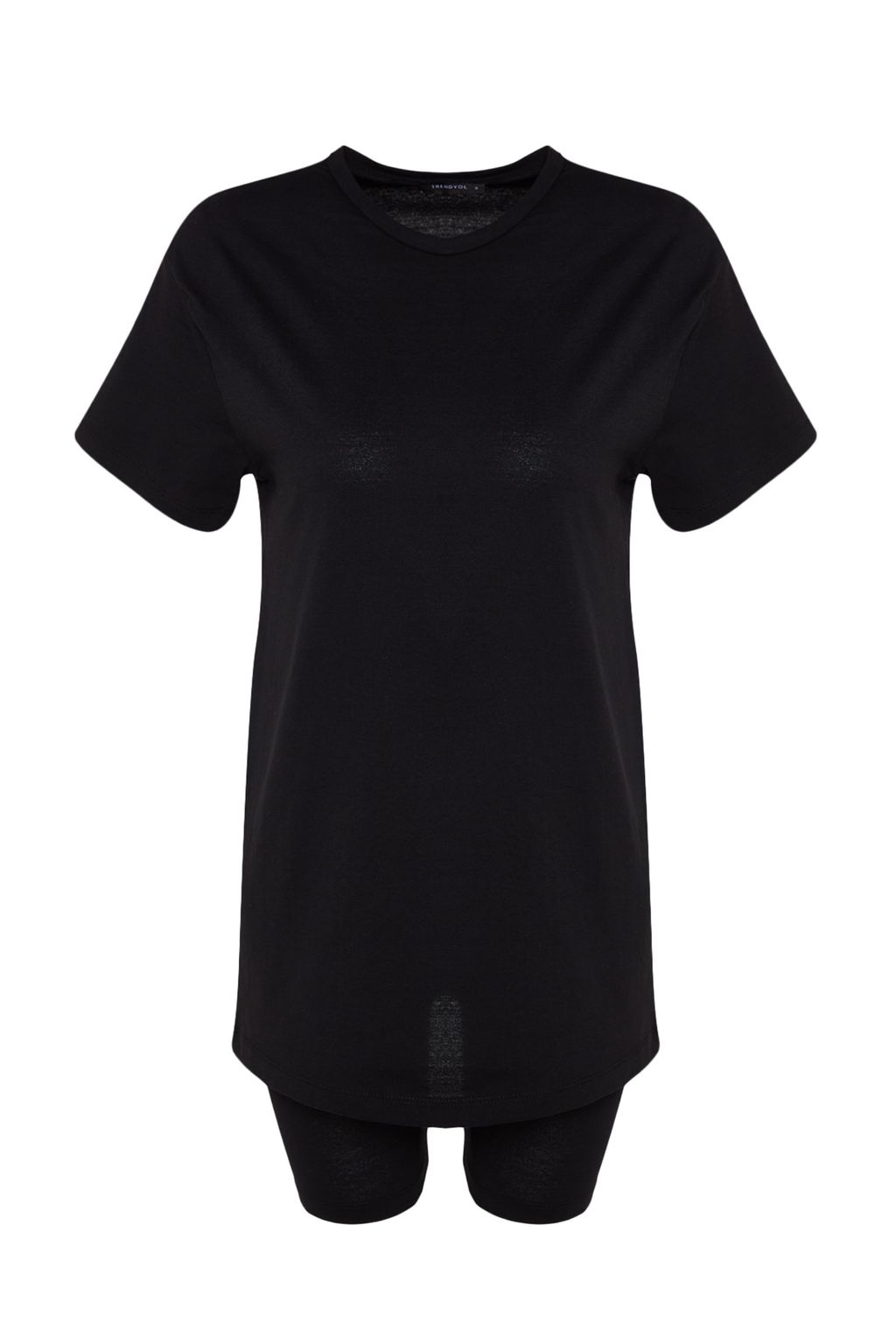 Trendyolmilla Siyah %100 Pamuklu Sortlu/Taytl? Orme Pijama Tak?m? THMSS20PT0397 фото 6