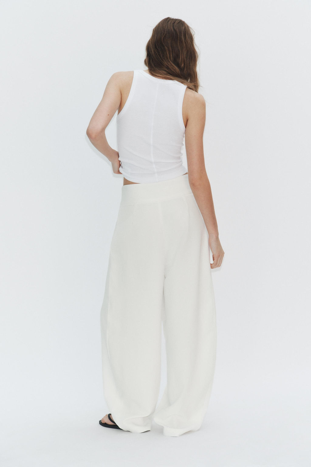 PANTAL?N BALLOON PLIEGUES RAYAS / Crudo - Zara фото 5