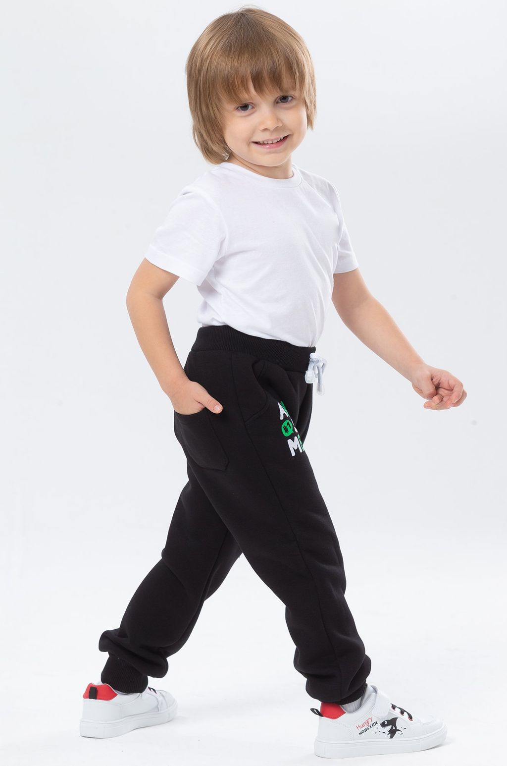 Теплые брюки из футера трехнитки с начесом для мальчика Bonito фото 11