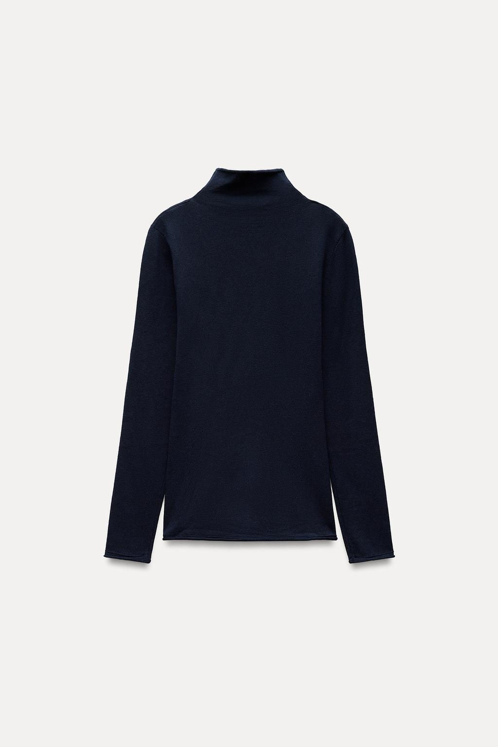 HIGH NECK WOOL BLEND SWEATER - Zara фото 6
