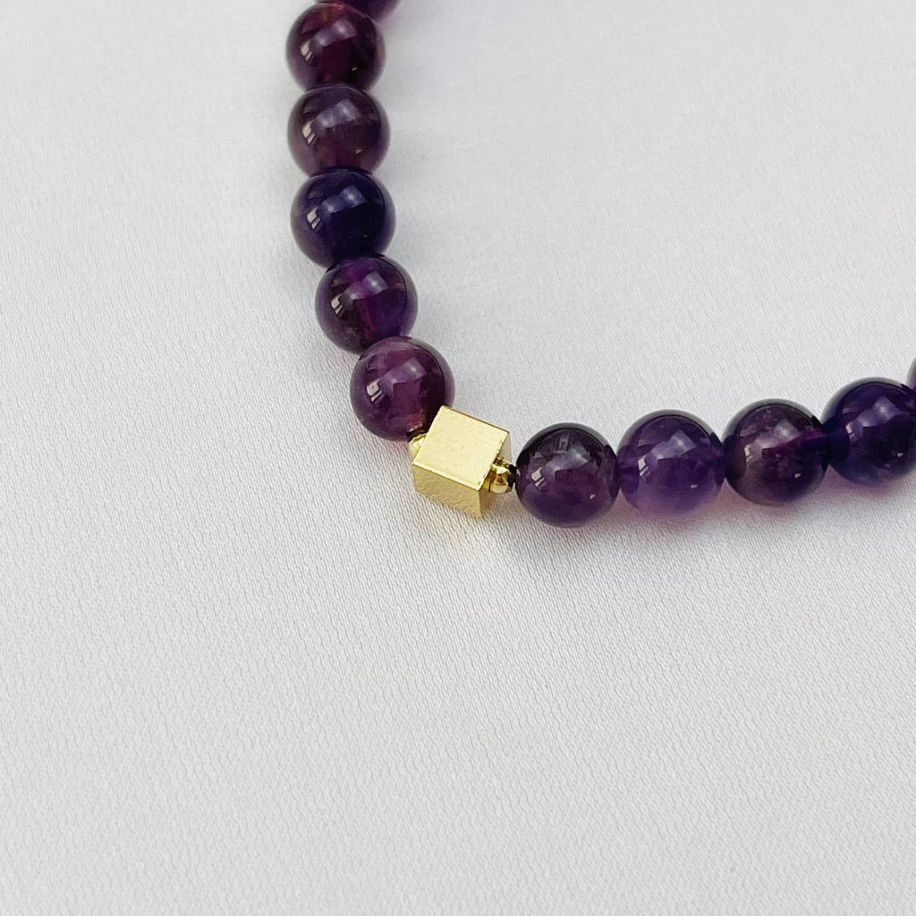 Браслет из Аметиста со вставкой 18 см