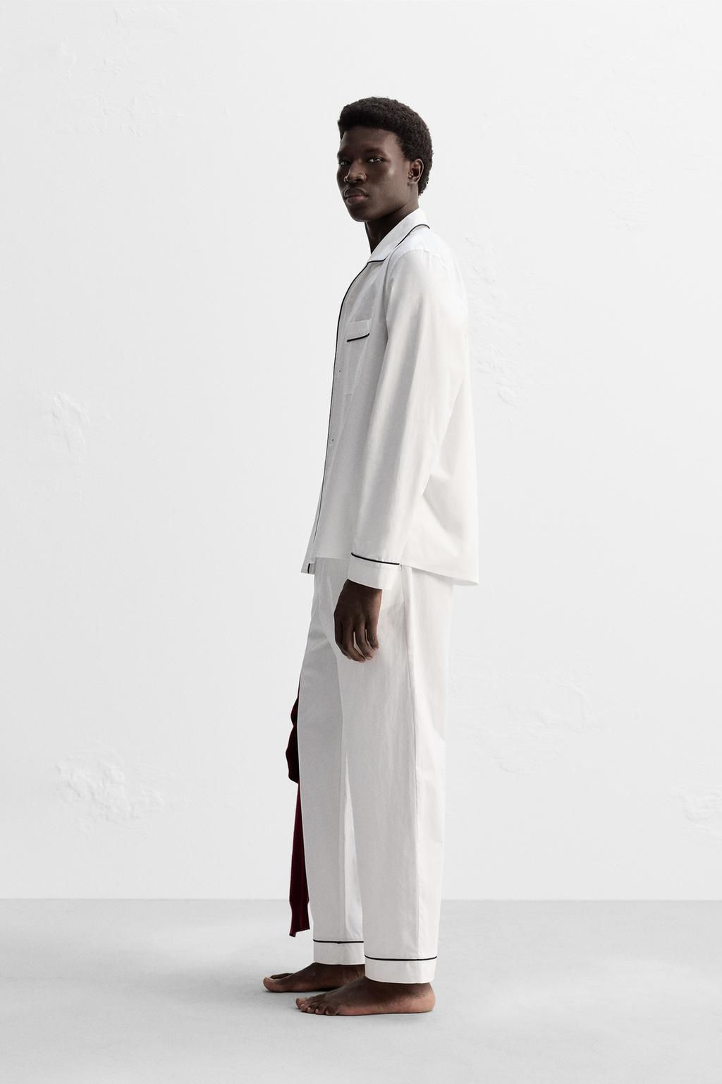 CONTRAST PYJAMA SHIRT - Zara фото 4