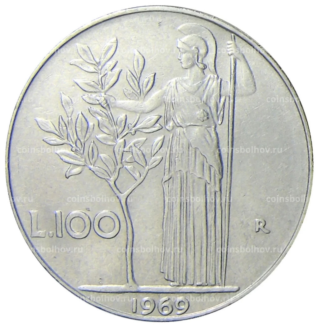100 лир 1969 года Италия