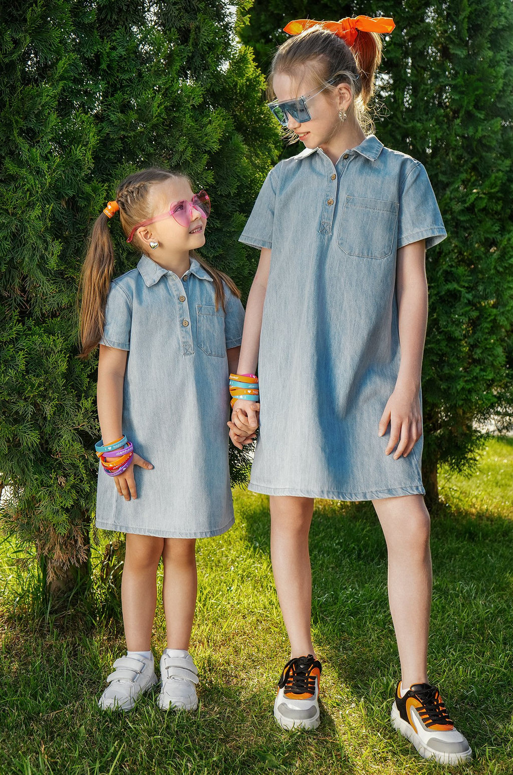 Джинсовое платье с коротким рукавом для девочки Happyfox - Happy fox фото 12