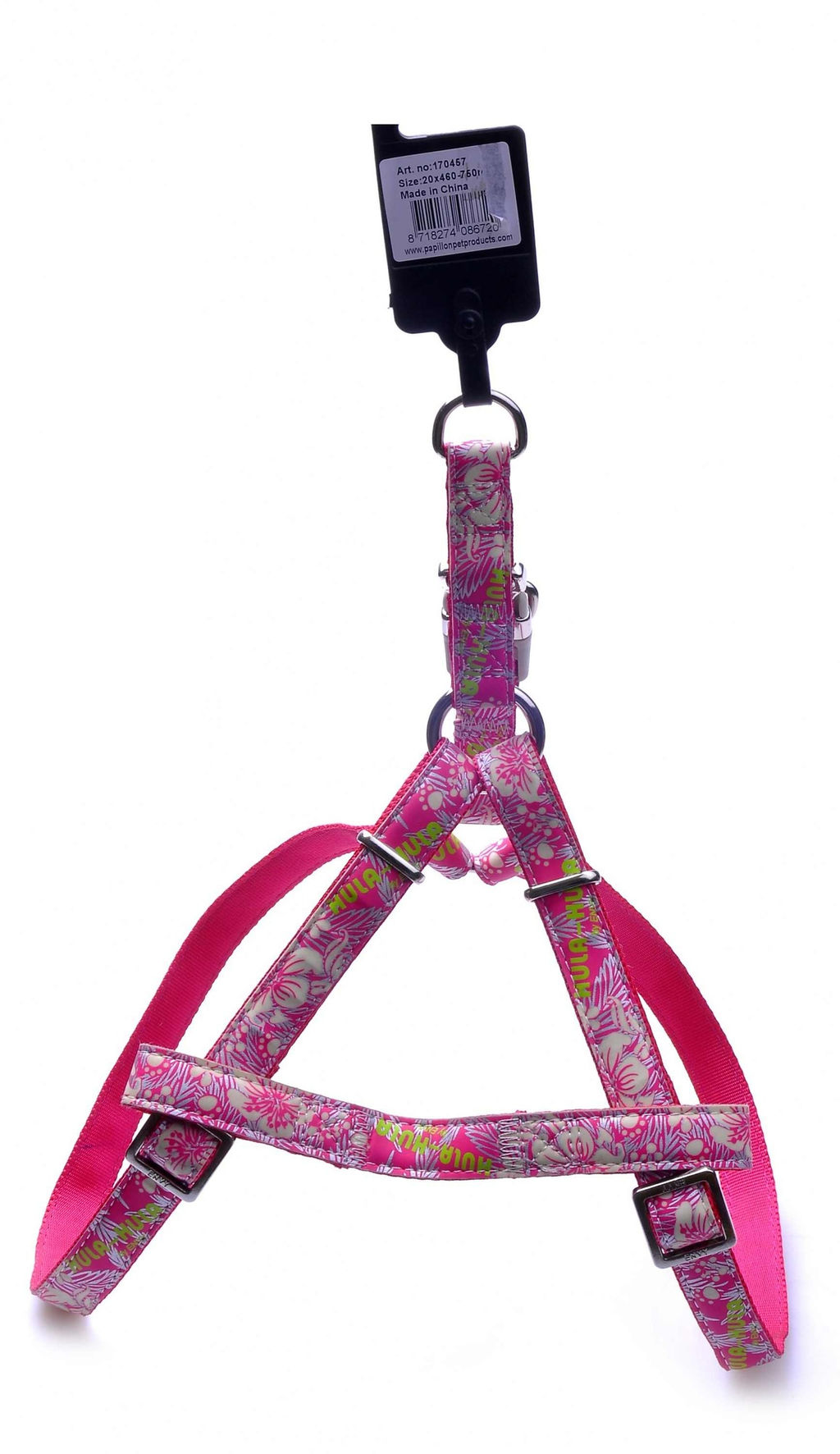 ВИА Шлейка с рисунком 20мм-46-75см, розовый (Harness, 20 mm x 46 - 75 cm, Hula Hula, colour pink) 170457