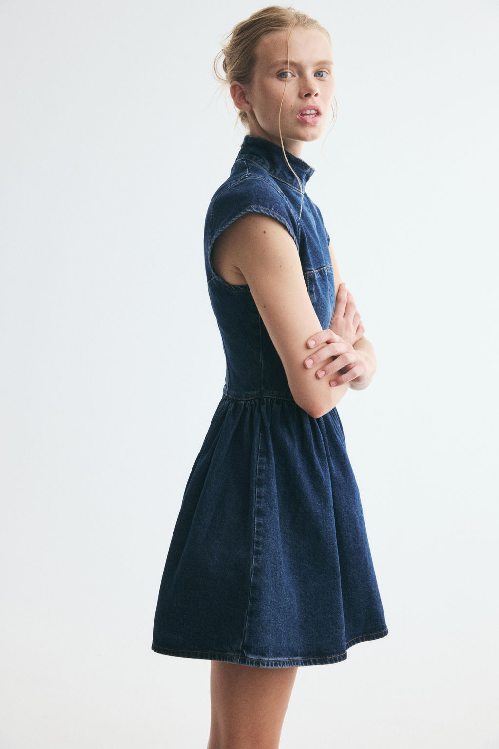 Vestido denim con falda acampanada - H&m фото 3