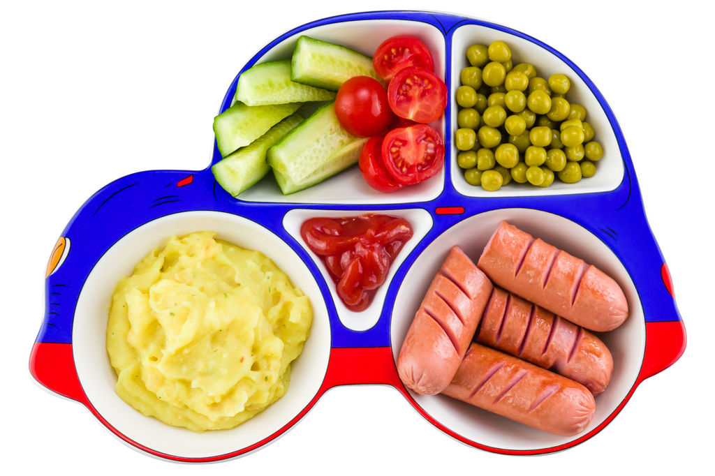 Тарелка сервировочная 28*19*3,6 см Машина 5 секций сине-красная - Elan gallery фото 8