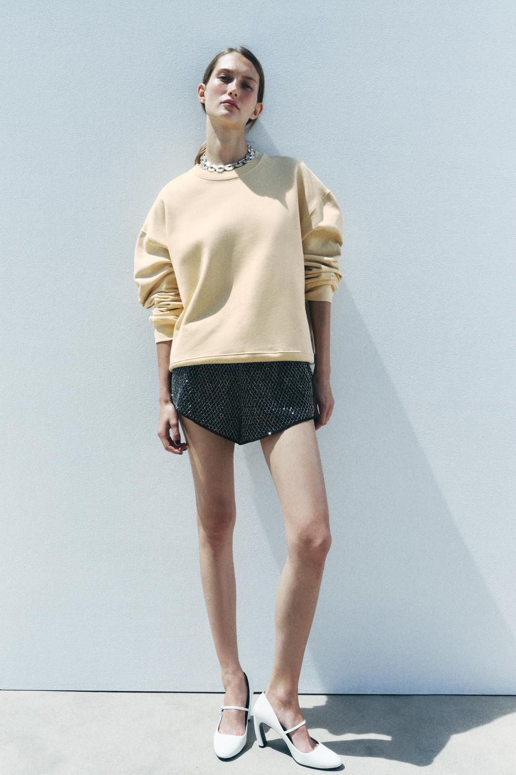 SOFT HEAVY COTTON SWEATSHIRT - Zara фото 8