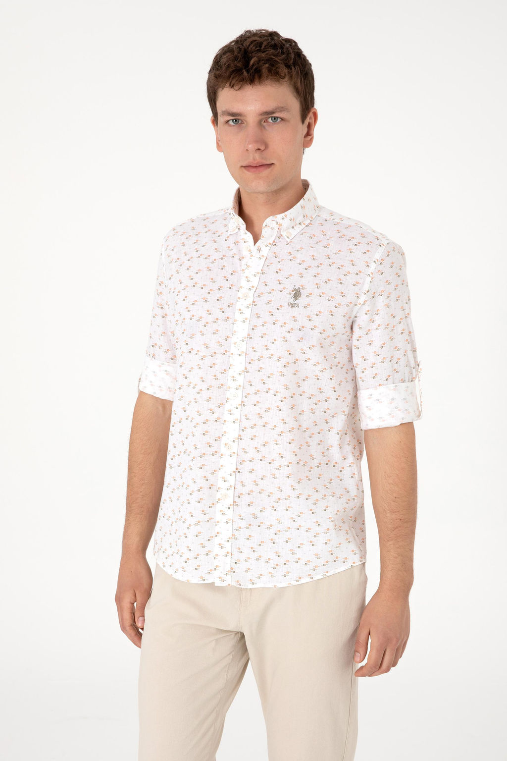 Erkek Haki Uzun Kollu G_mlek Sepette S_rpriz _ndirim - U.s. polo assn фото 3