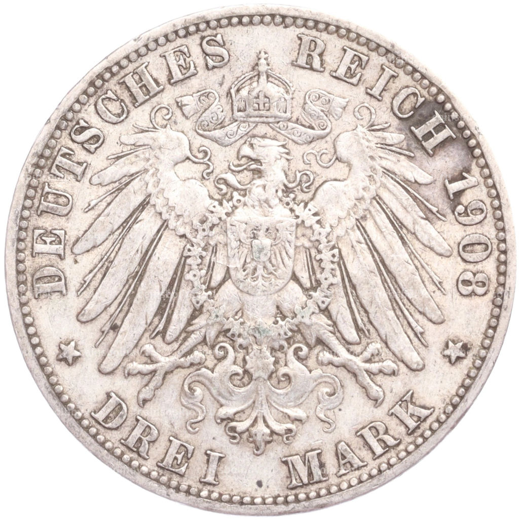 3 марки 1909 года А Германия (Пруссия)