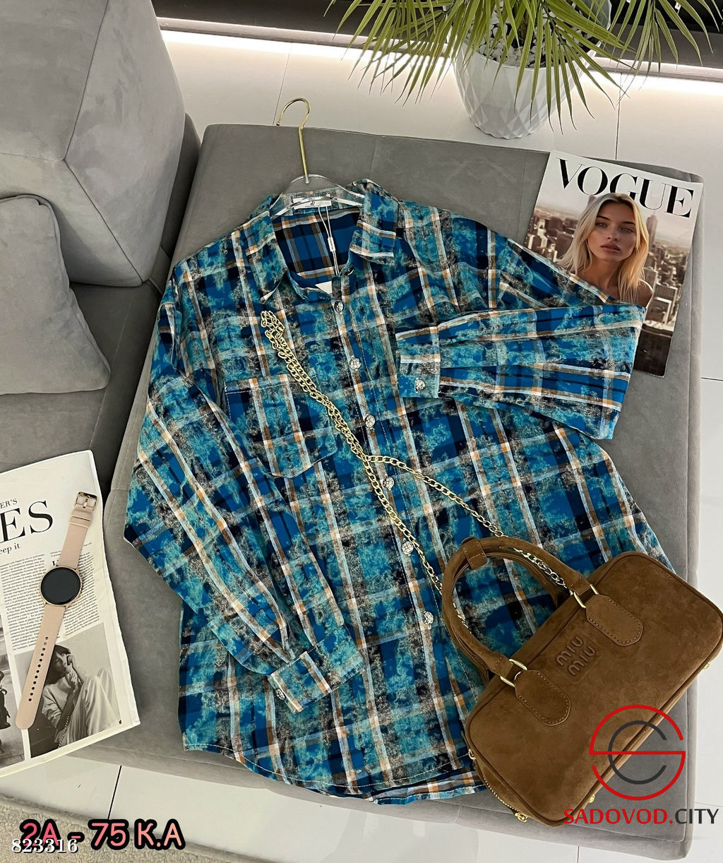 Рубашка женская в стиле оверсайз