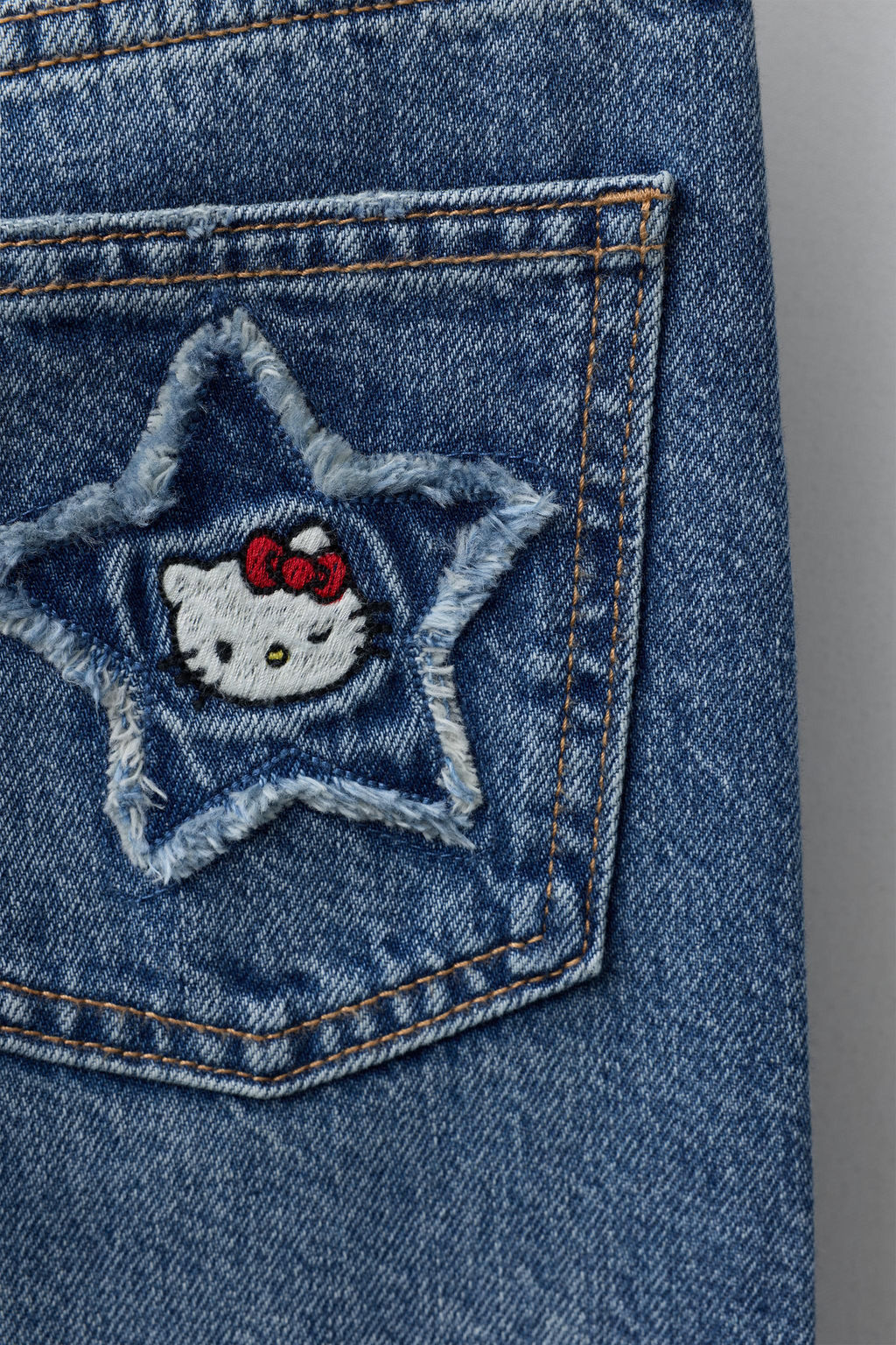 HELLO KITTY  SANRIO STRAIGHT JEANS - Zara фото 8