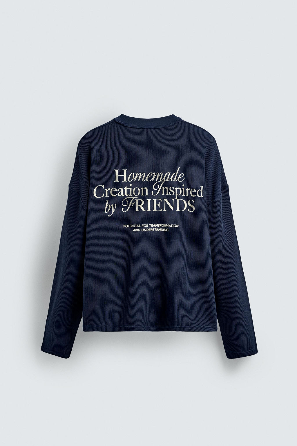 TEXTURED TEXT SWEATSHIRT - Zara фото 8