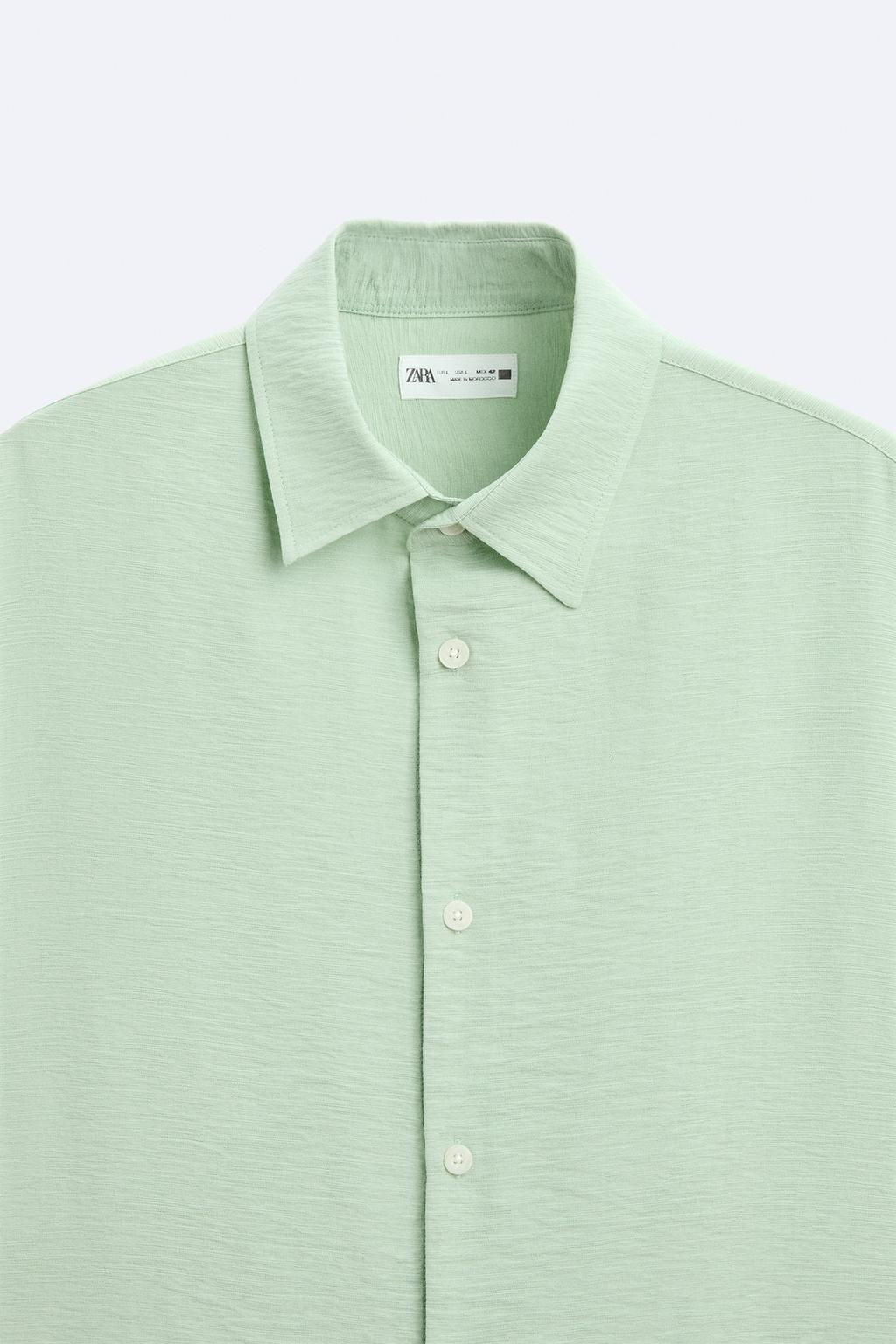 DOKULU VISKOZ KARISIMLI GOMLEK - Zara фото 19