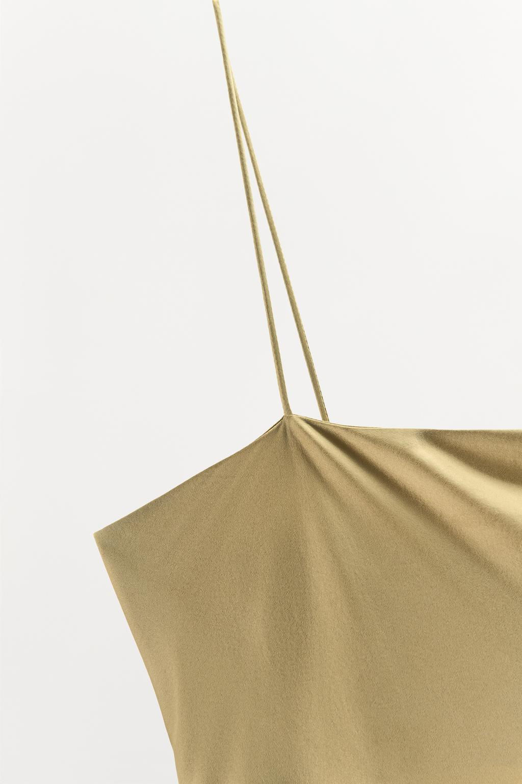 SILK STRAPPY DRESS - Zara фото 7