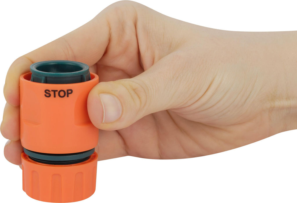 Цена за 2 шт. Коннектор IN GREEN GARDEN быстросъемный с аквастопом для шланга 1/2 PRACTIC GG557012055