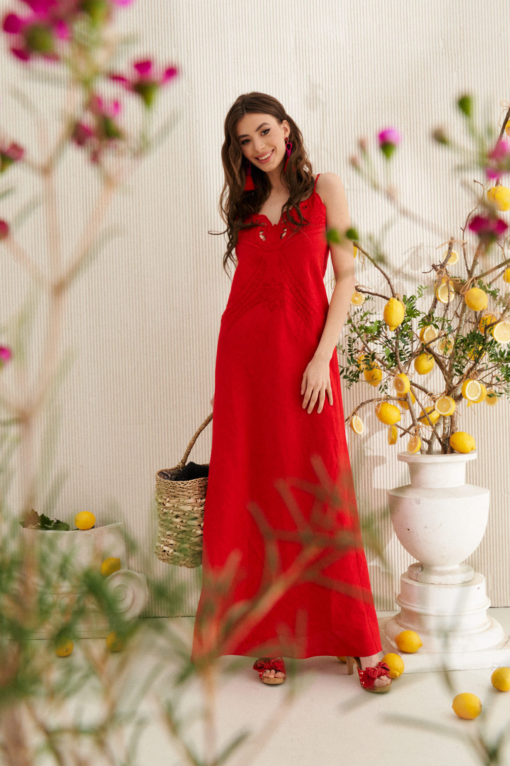 Платье - комбинация 1022 (Лен - 100%) - Elletto фото 59