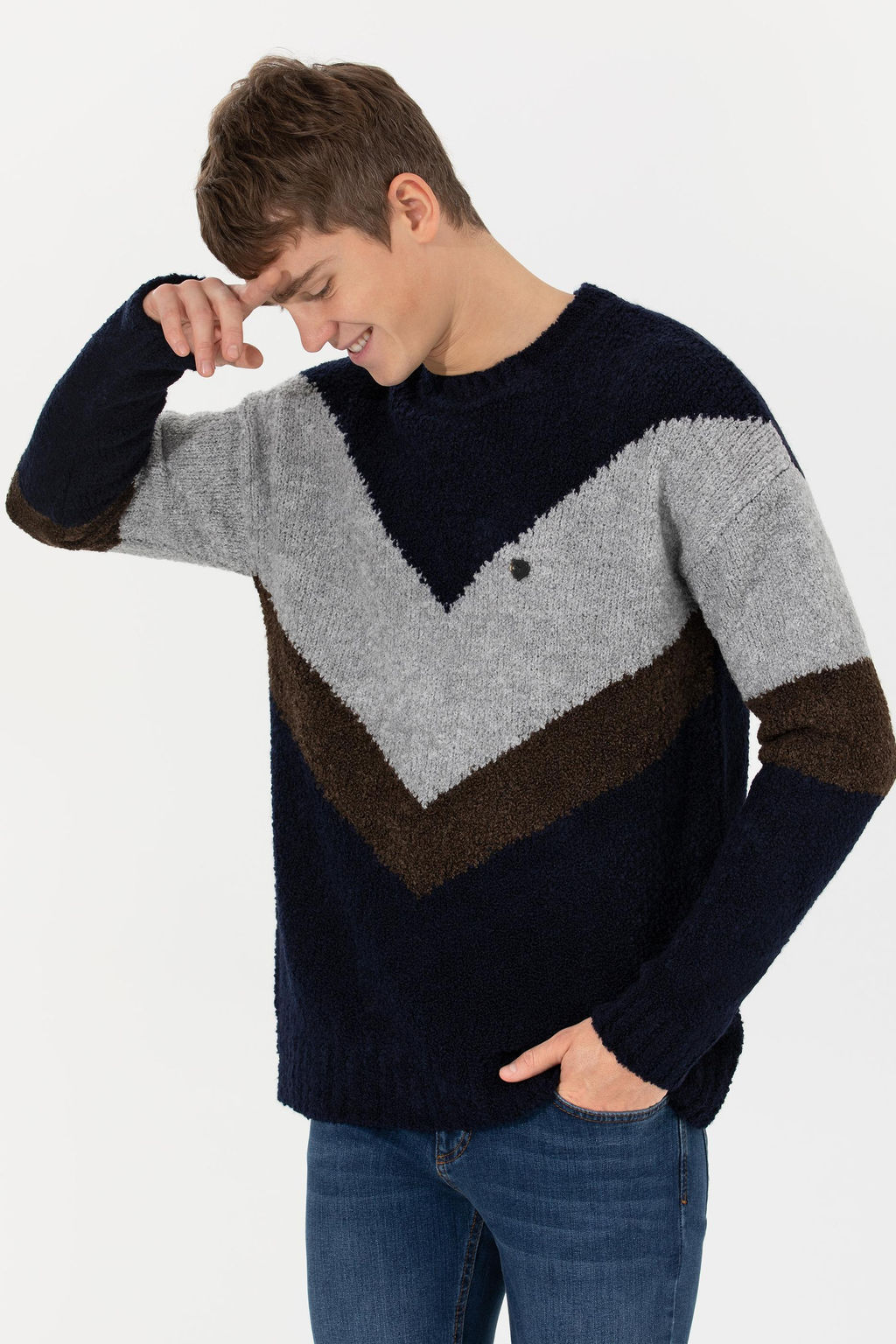 U. S. Polo Assn Мужской темно-синий свитер - U.s. polo assn фото 3