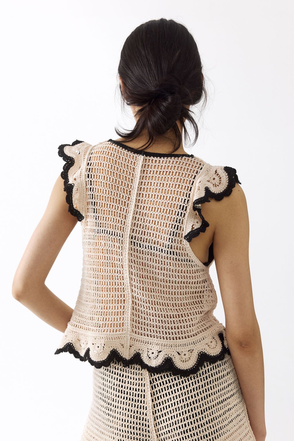 Flounced crochet-look top - H&m фото 5