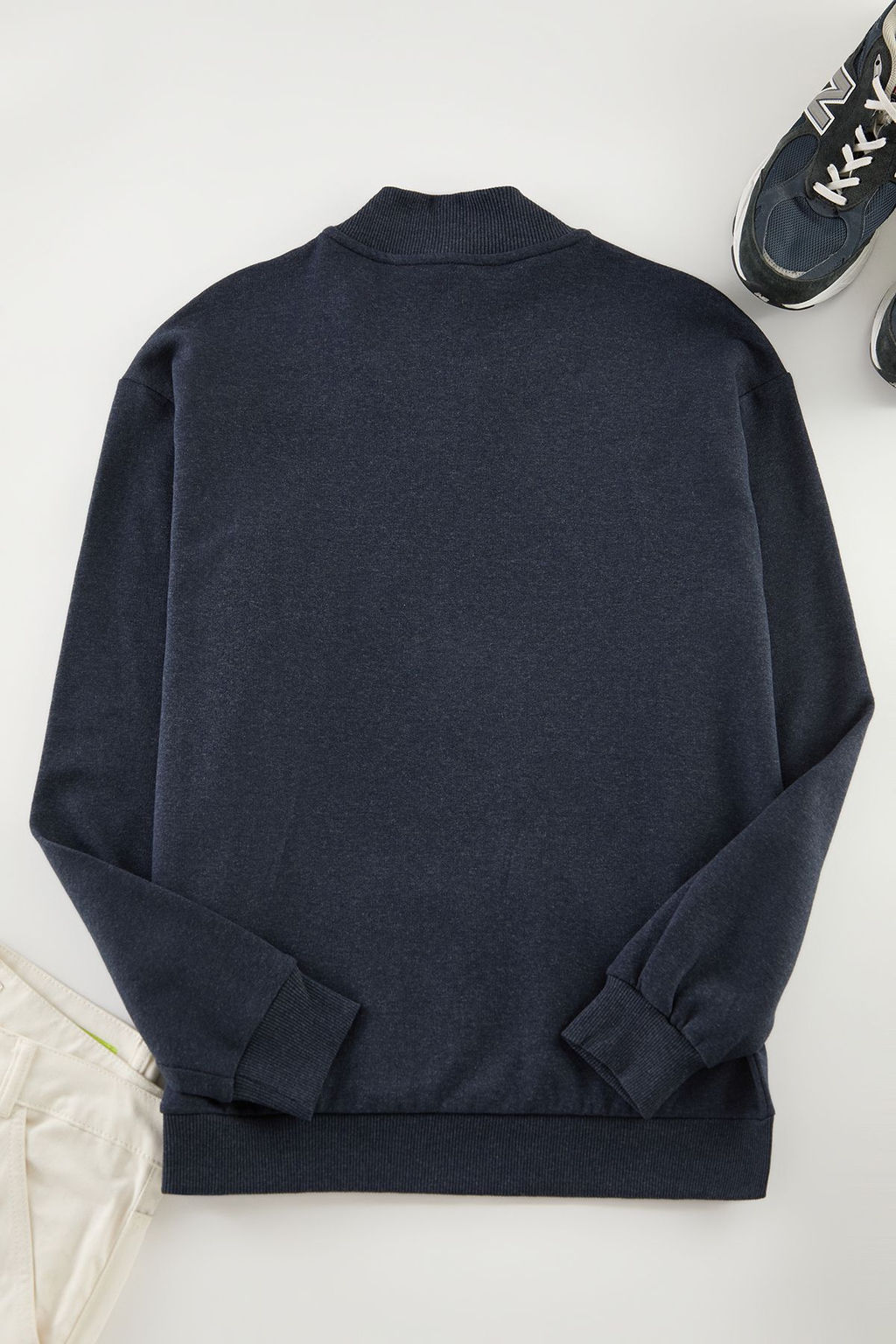 TRENDYOL MAN Siyah Oversize/Genis Kesim Fermuarl? Yaz? Bask?l? Ici Polar/S?cak Tutan Sweatshirt TMNAW23SW00017 - Trendyolmilla фото 3