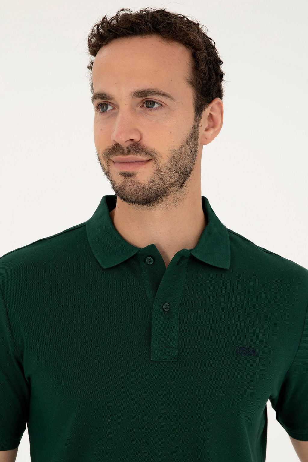 Футболка U.S. Polo Assn темно-зеленая хлопок фото 2